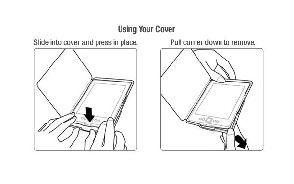 Obal na čtečku Amazon Kindle 4 / 5 Durable Lock - AKF03 - hnědé, magnet