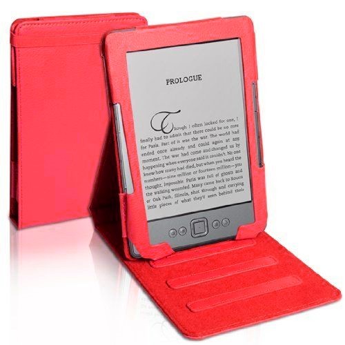 Shield Pro SCA01 Amazon Kindle 4, 5 - polohovatelný stojánek, pouzdro červené