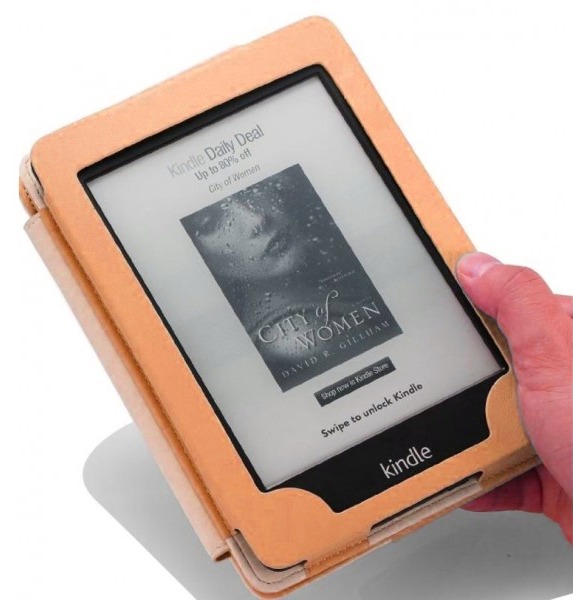 Amazon Kindle 6 FORTRESS FT157 zlaté pouzdro - magnet, kapsa