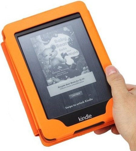 Amazon Kindle 6 FORTRESS FT154 oranžové pouzdro - magnet, kapsa