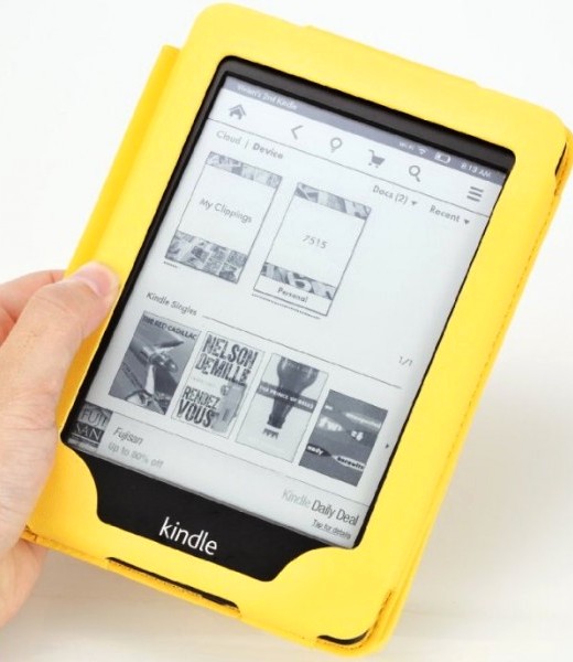 Amazon Kindle 6 FORTRESS FT156 žluté pouzdro - magnet, kapsa