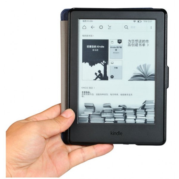 Obal na čtečku Kindle 8 Durable Lock DL408 - tmavě růžové, magnetické zavírání, AutoSleep