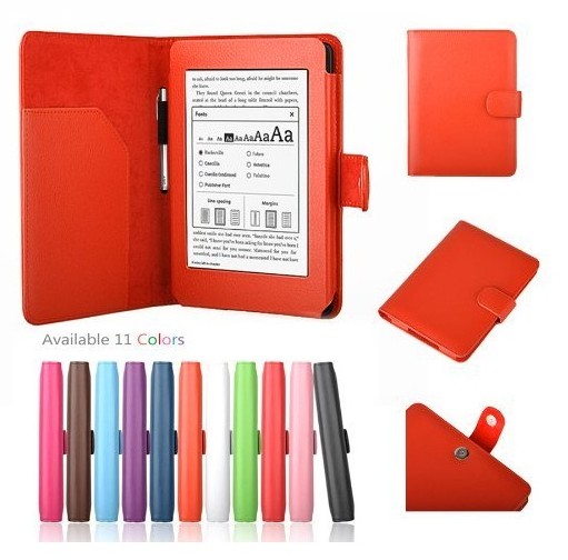 Pouzdro pro Amazon Kindle Paperwhite 1, 2, 3 - Protect PT139 - oranžové, magnet, AutoSleep