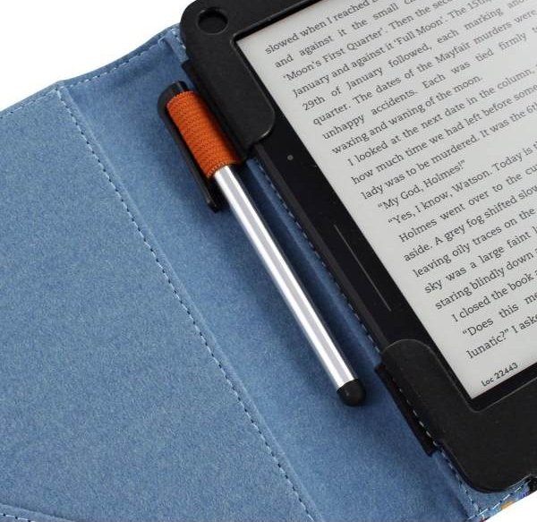 Pouzdro Lente Designs pro Amazon Kindle Voyage - motiv Midnight Stripes
