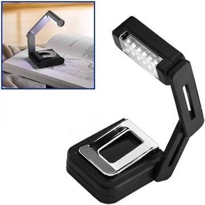 LEA lampička kloubová Booklights - T-HL-360, 12 LED, pro všechny čtečky knih - černá