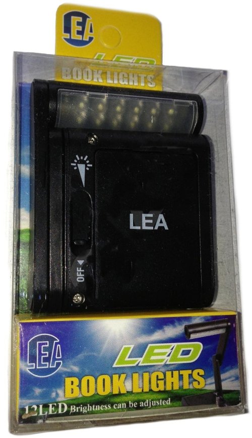 LEA lampička kloubová Booklights - T-HL-360, 12 LED, pro všechny čtečky knih - černá