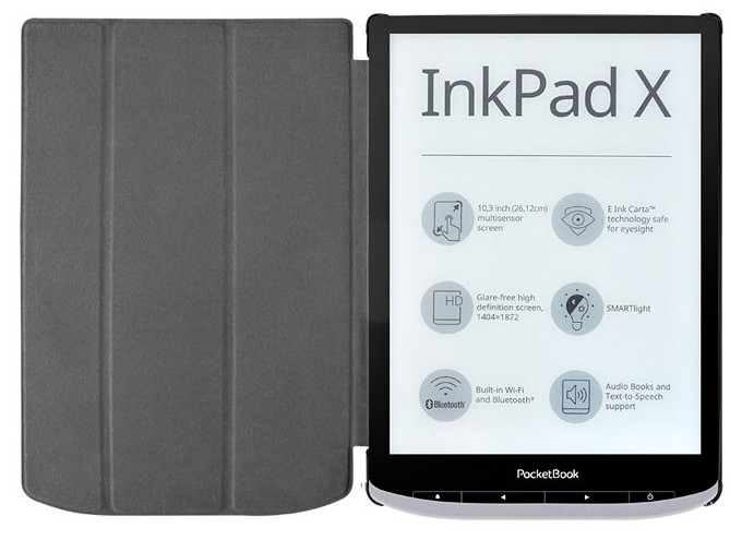 Obal na čtečku Pocketbook InkPad X 1040 - B-SAFE 1324 - černé, magnetické zavírání, stojánek, AutoSleep