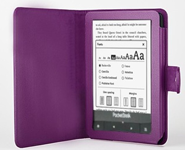 Obal na čtečku Pocketbook 614 / 615 / 622 / 623 / 624 / 625 / 626 / 631 / 640 / 641 - FORTRESS FT141, fialové, magnet