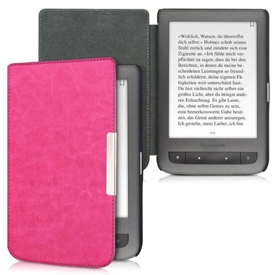 Obal na čtečku Pocketbook 614 / 615 / 624 / 625 / 626 - Durable Lock, tmavě růžové, magnet