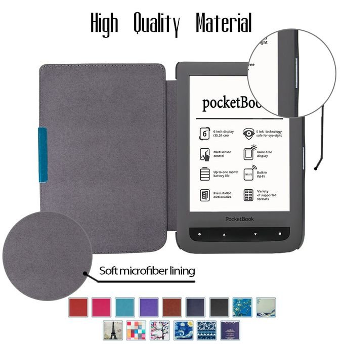 Obal na čtečku Pocketbook 614 / 615 / 624 / 625 / 626 - Durable Lock, červené, magnet