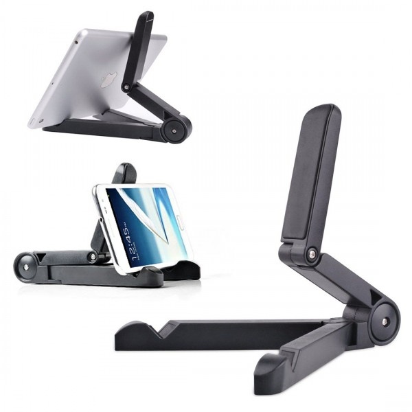 Stojánek na čtečku knih - Atmoog ST-BL01 - polohovatelný stojánek na čtečku / tablet / telefon - černý, s polstrováním