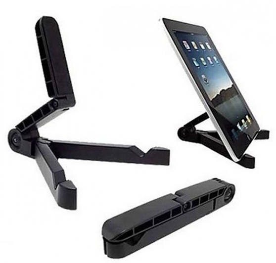 Stojánek na čtečku knih - Atmoog ST-BL01 - polohovatelný stojánek na čtečku / tablet / telefon - černý, s polstrováním