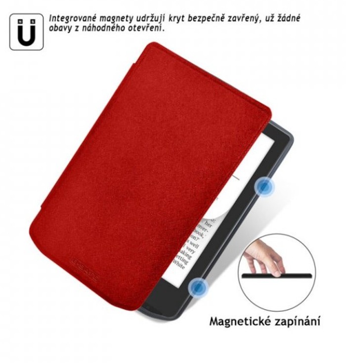 Pouzdro B-SAFE LOCK 3517, obal na Pocketbook 629 Verse / 634 Verse Pro - magnetické zavírání, AutoSleep, bílé