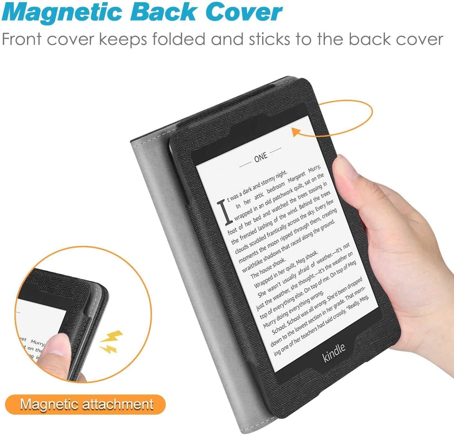 Pouzdro Benello SK-07 na Amazon Kindle Touch / 6 / 8 / 2019 / 2020  - černé (Charcoal Black)