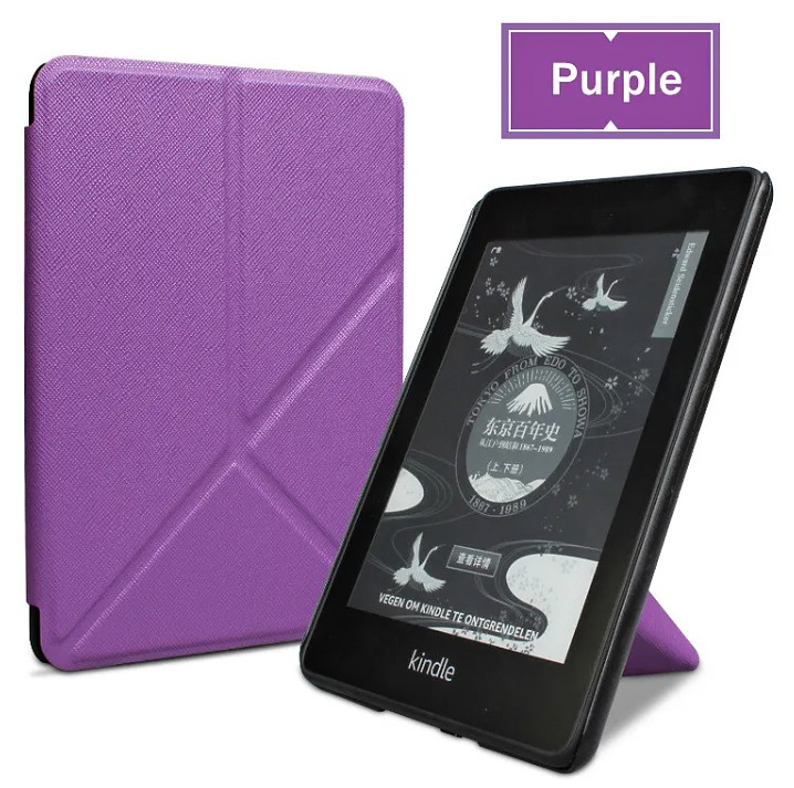 Origami Durable Lock OR59 - pouzdro pro Amazon Kindle 2019 / 2020, magnet, stojánek - fialové