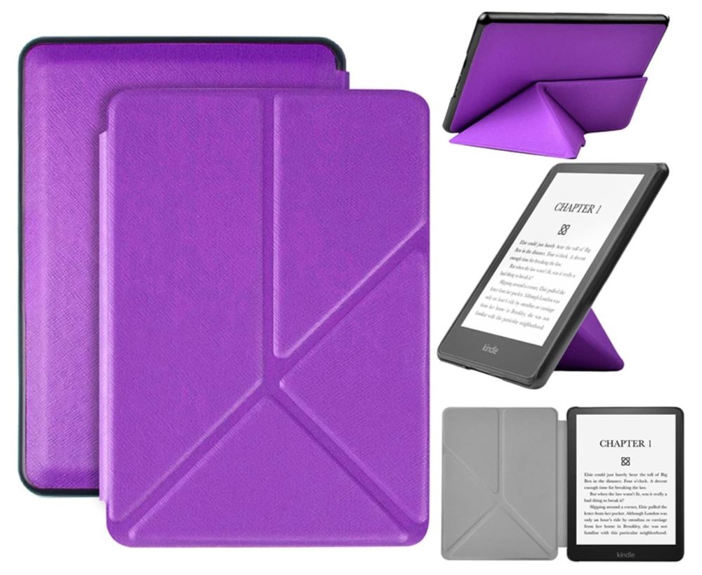 Origami Durable Lock OR59 - pouzdro pro Amazon Kindle 2019 / 2020, magnet, stojánek - fialové