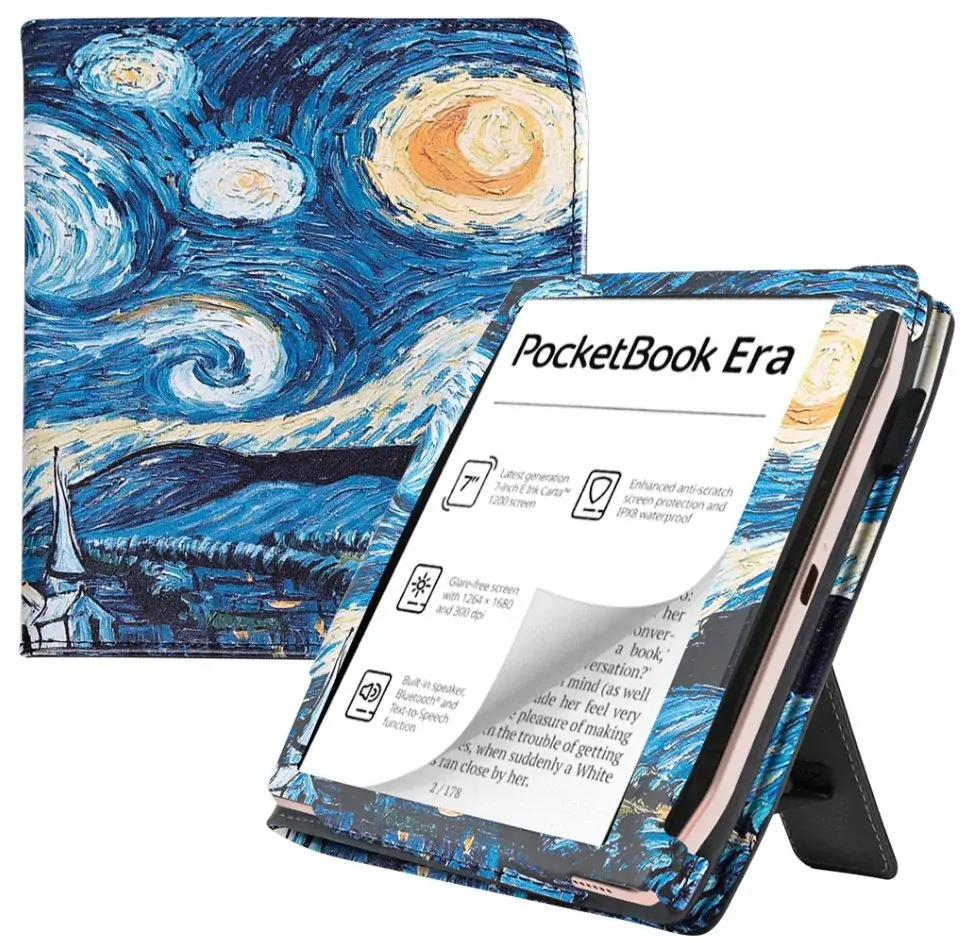 Fortress FT4033 - pouzdro se stojánkem pro Pocketbook 700 Era - motiv Gogh, magnet, AutoSleep