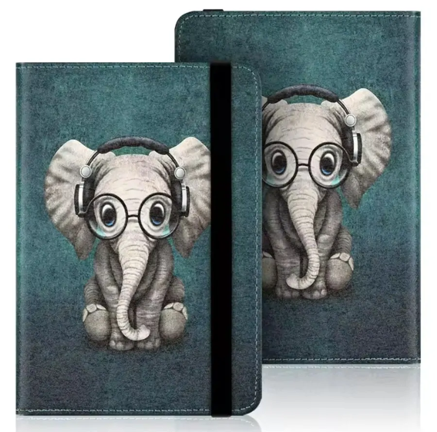 Armori Wraper W009 - univerzální pouzdro na čtečky knih, 6" displej - motiv Elephant