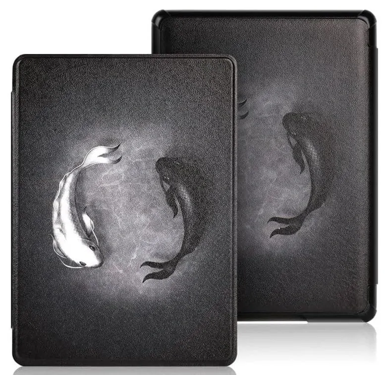 Armori Trimer T179, pouzdro pro Amazon Kindle Paperwhite 5 (2021) - magnetické zavírání, AutoSleep, motiv Yin-Yang Fish