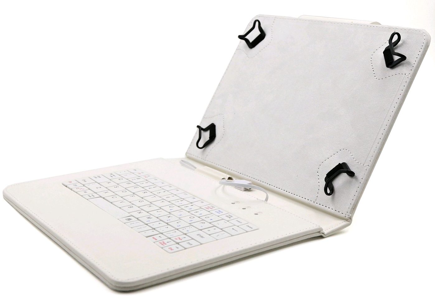 C-TECH PROTECT NUTKC-04W - pouzdro univerzální s klávesnicí pro 9,7"-10,1" tablety, FlexGrip - bílé