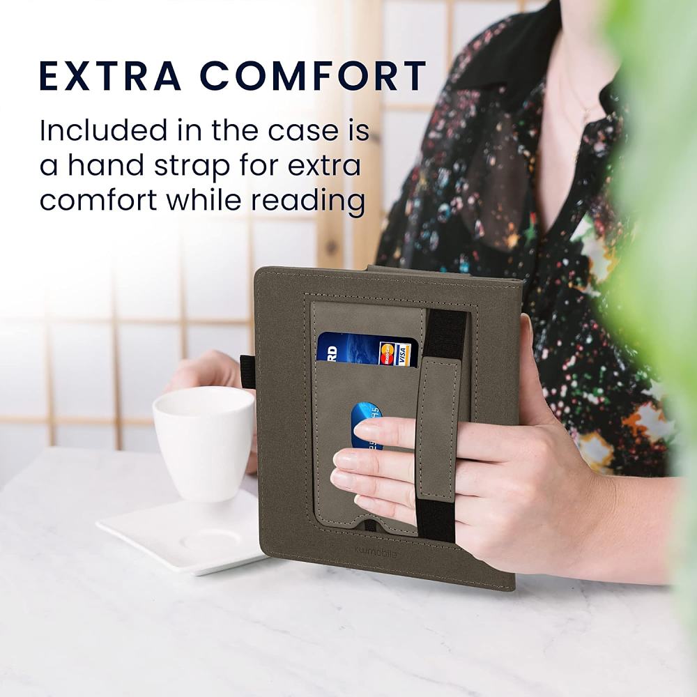 Pouzdro KW Mobile - Nubuck Rising Sun - KW5939304 - pro Amazon Kindle Oasis 2/3 - šedé