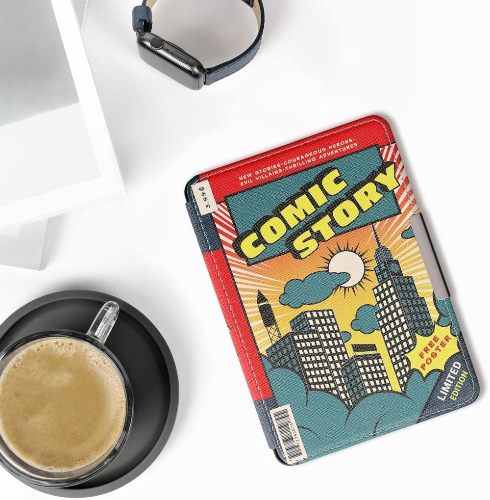 Pouzdro KW Mobile - Comic Story - KW2313642 - pro Amazon Kindle Paperwhite 1/2/3 - vícebarevné