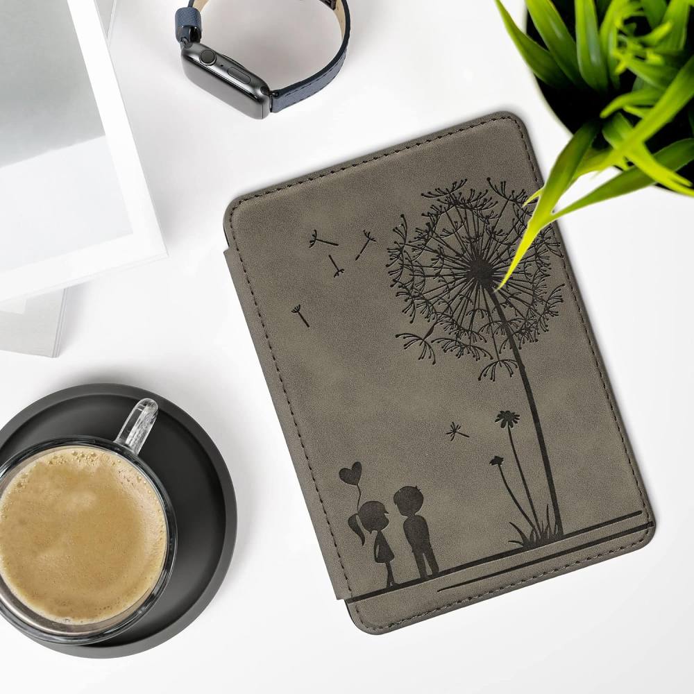 Pouzdro KW Mobile - Dandelion Love - KW5999002 - pro Amazon Kindle 2022 - šedé