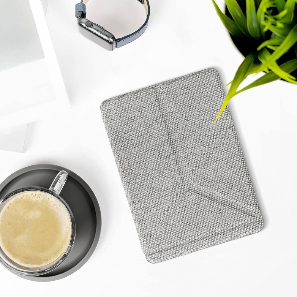 Pouzdro KW Mobile - Origami Textil Light Grey - KW5776525 - pro Amazon Kindle Paperwhite 5 (2021) - světle šedé