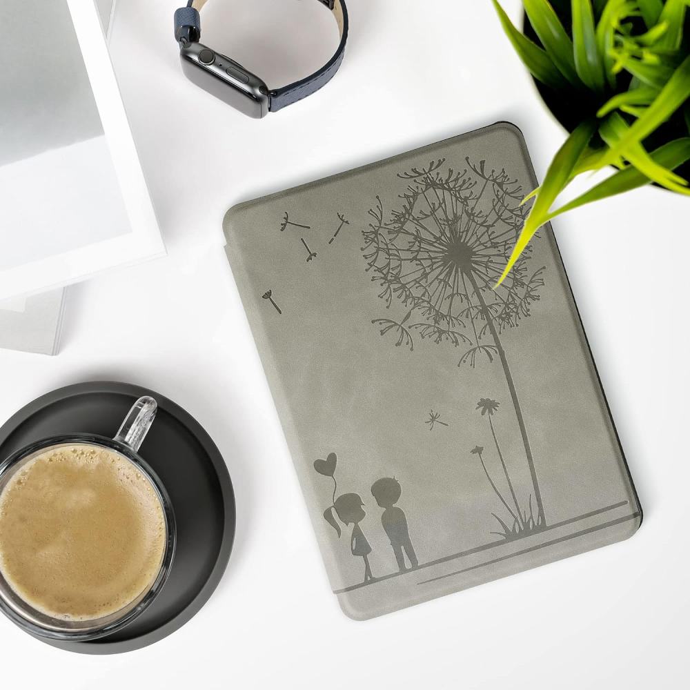 Pouzdro KW Mobile - Dandelion Love - KW5625701 - pro Amazon Kindle Paperwhite 5 (2021) - šedé