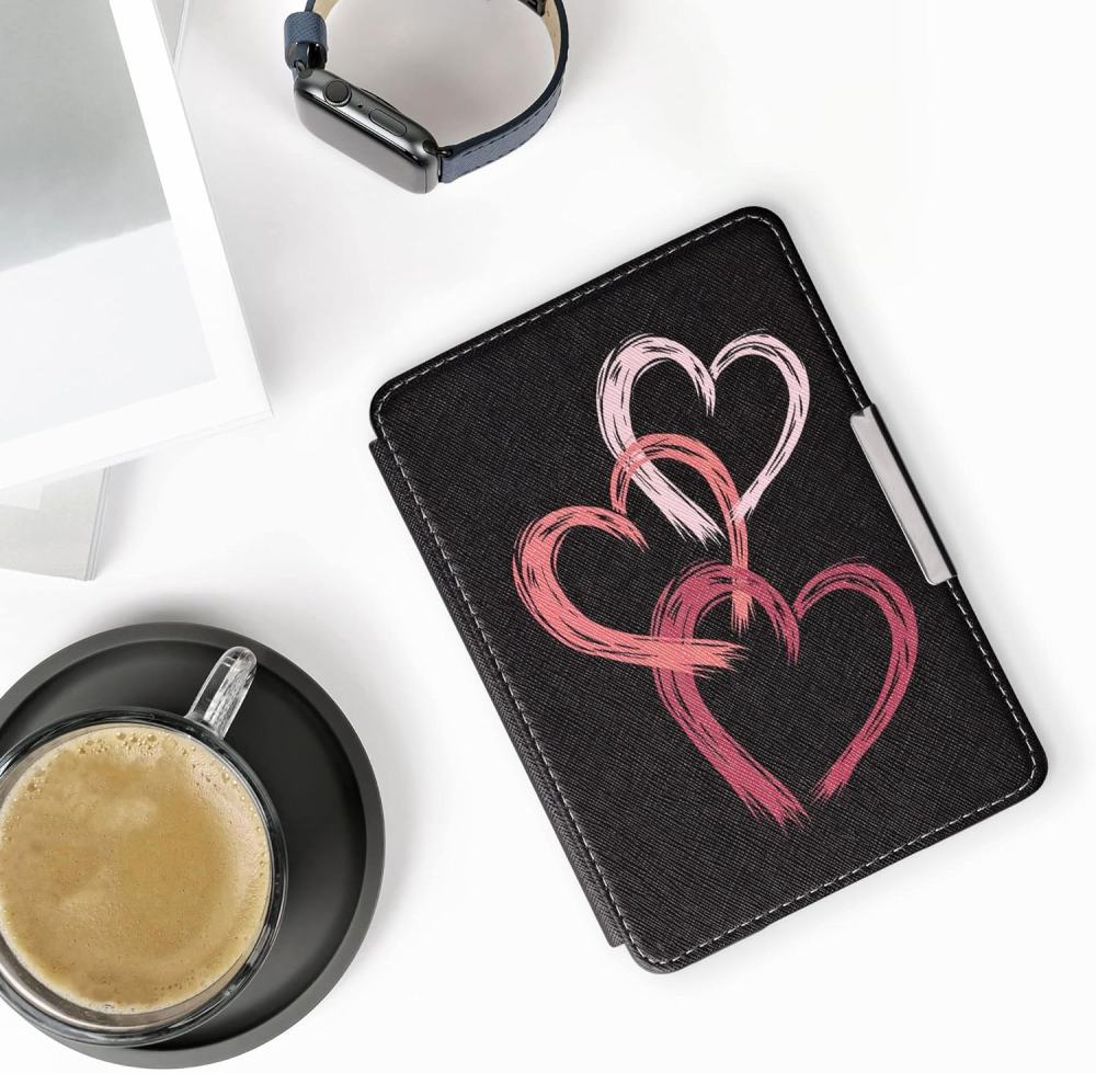 Pouzdro KW Mobile - Brushed Heart Abstract - KW4556954 - pro Amazon Kindle Paperwhite 1/2/3 - vícebarevné