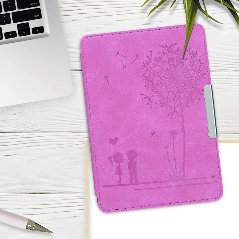 Pouzdro KW Mobile - Dandelion Love Dark Violet - KW4897511 - pro Amazon Kindle Paperwhite 4 (2018) - fialové