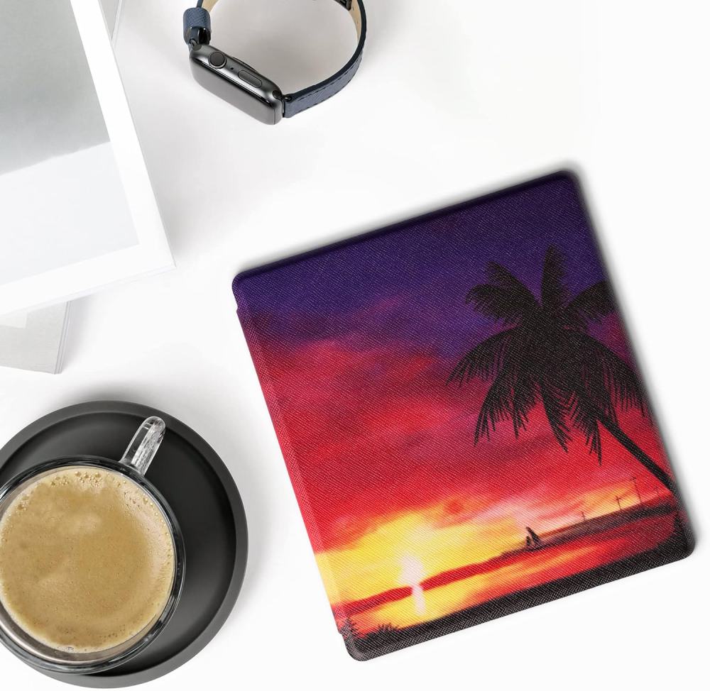 Pouzdro KW Mobile - Sunset Palm - KW4941717 - pro Amazon Kindle Oasis 2 / 3 - vícebarevné