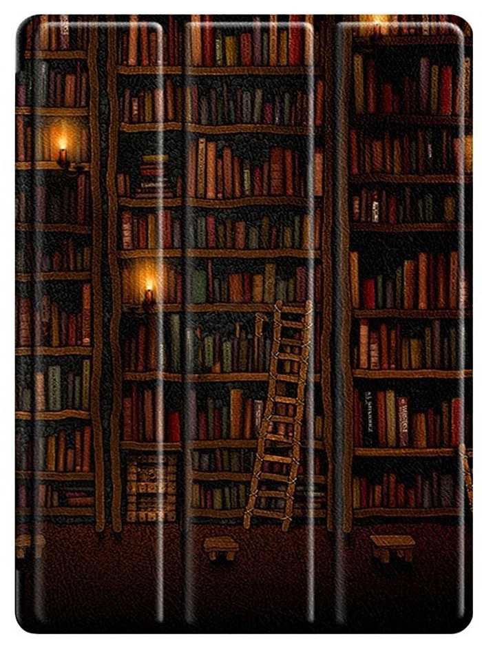 B-Safe Stand 3493 - pouzdro pro Apple iPad 10.2", iPad Air 10.5" - motiv Library