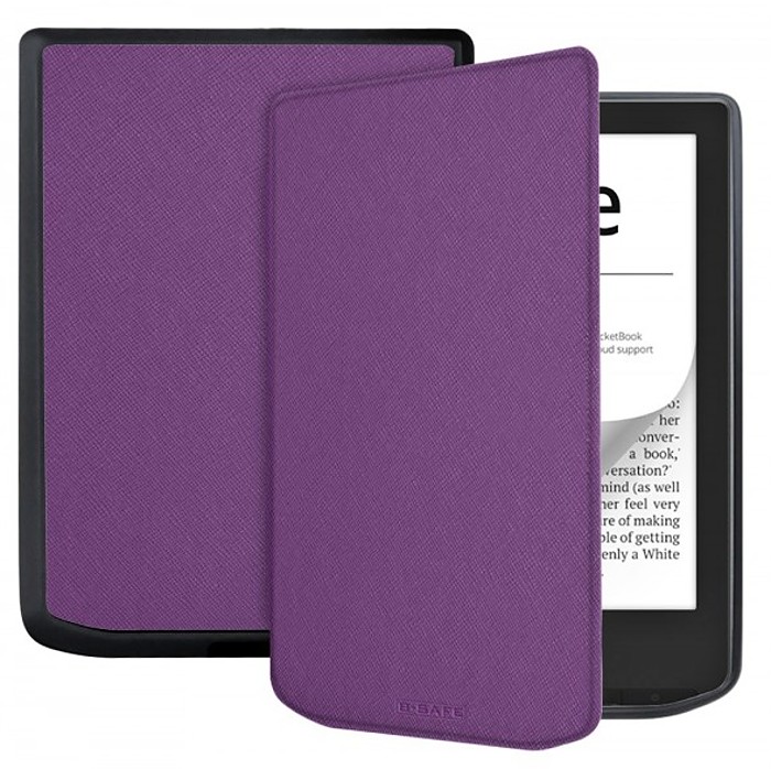 Pouzdro B-SAFE LOCK 3509, obal na Pocketbook 629 Verse / 634 Verse Pro - magnetické zavírání, AutoSleep, fialové