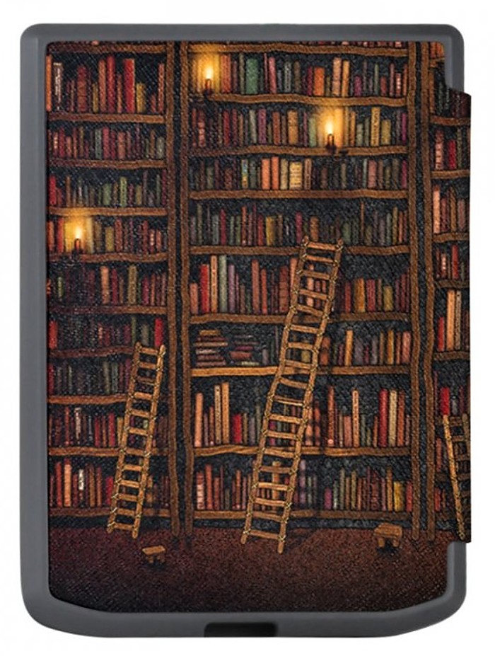 Pouzdro B-SAFE LOCK 3515, obal na Pocketbook 629 Verse / 634 Verse Pro - magnetické zavírání, AutoSleep, motiv Library