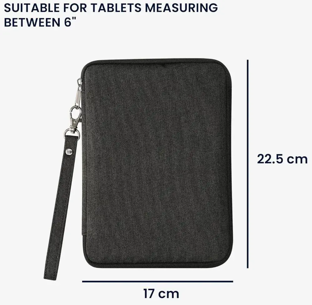 Pouzdro KW Mobile Neoprene Zipper Stand - KW5962601 - Univerzální pouzdro pro čtečky 6" se stojánkem - černé