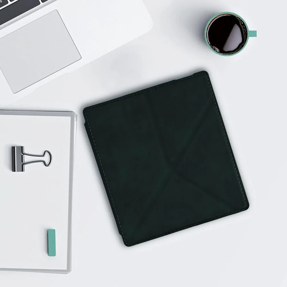 Pouzdro KW Mobile - Origami Nubuk Stand - KW6006978 - pro Amazon Kindle Oasis 2 / 3 - zelené