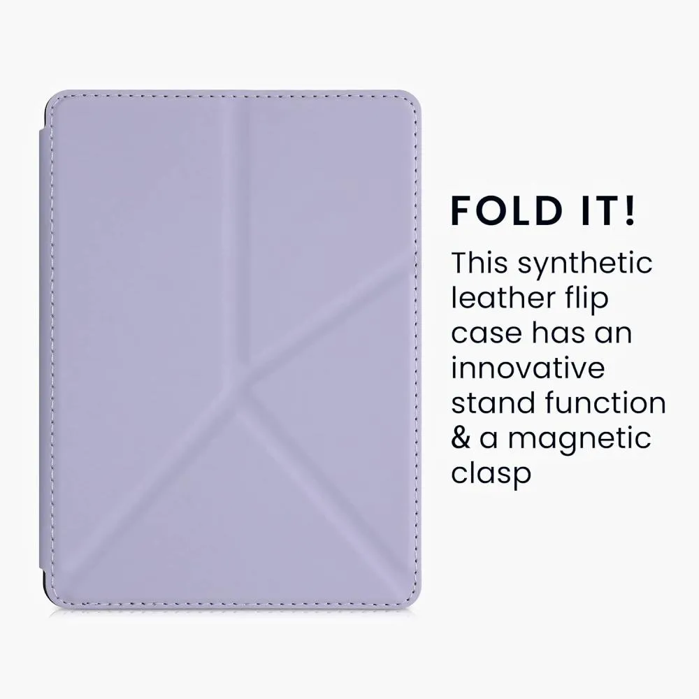 Pouzdro KW Mobile - Origami Lavender Leather - KW57158108 - pro Amazon Kindle Paperwhite 5 (2021) - světle fialové