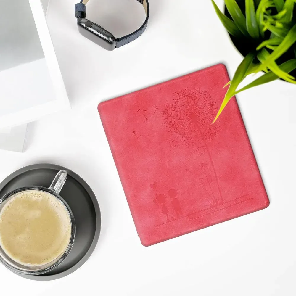 Pouzdro KW Mobile - Dandelion Love - KW5697212 - pro Amazon Kindle Oasis 2/3 - červené