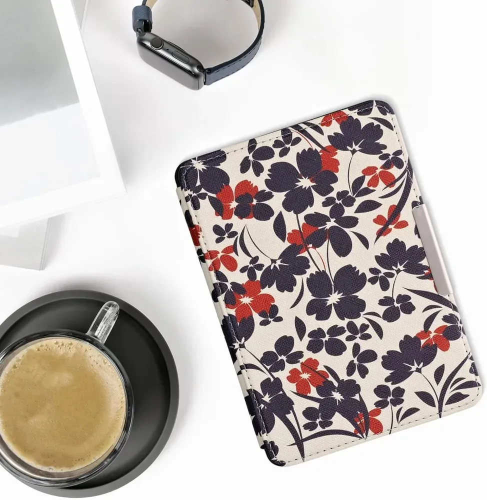 Pouzdro KW Mobile - Flower Illustration - KW2582455 - pro Amazon Kindle Paperwhite 1/2/3 - vícebarevné