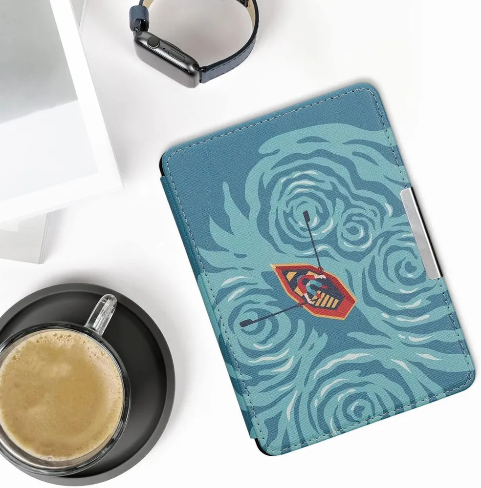 Pouzdro KW Mobile - Man And Boat - KW2313650 - pro Amazon Kindle Paperwhite 1/2/3 - vícebarevné