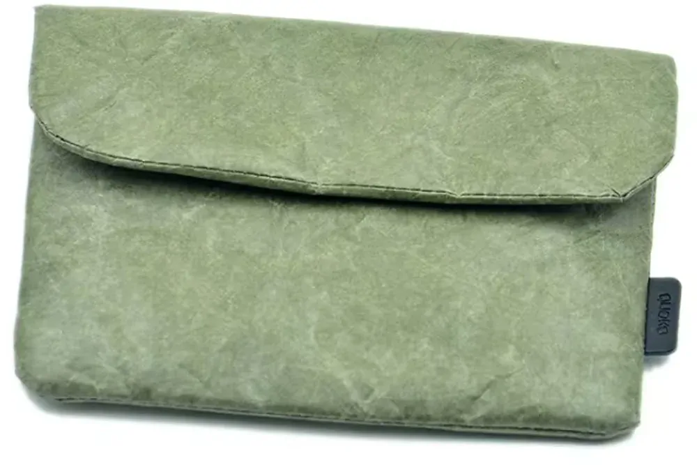 Univerzální nepromokavé pouzdro na čtečky - Quoko Q20-GR - tyvekové pouzdro pro všechny čtečky knih - zelené, magnetické zavírání