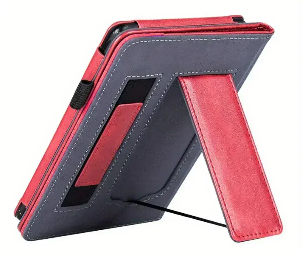 Fortress FT4004 - pouzdro se stojánkem pro Pocketbook 743 (G/C/K) - červené, magnet, AutoSleep