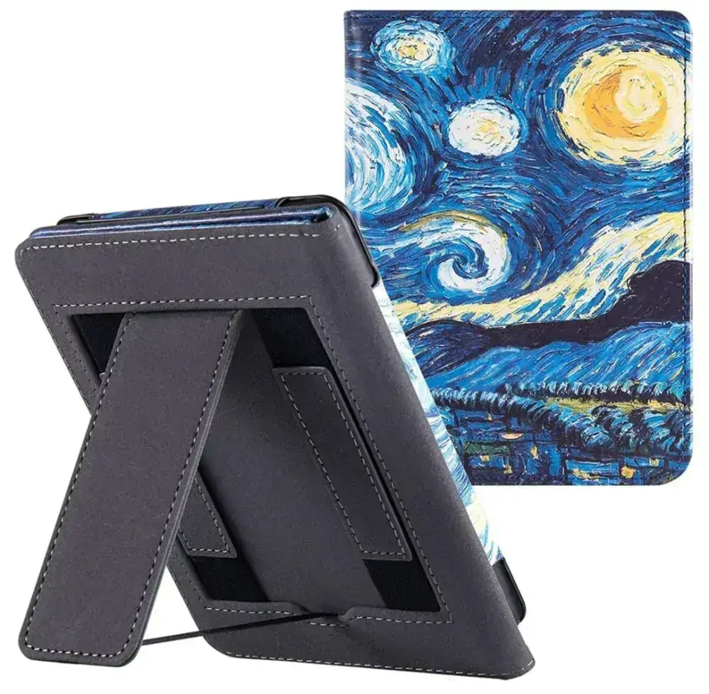 Fortress FT4005 - pouzdro se stojánkem pro Pocketbook 743 (G/C/K) - motiv Gogh, magnet, AutoSleep