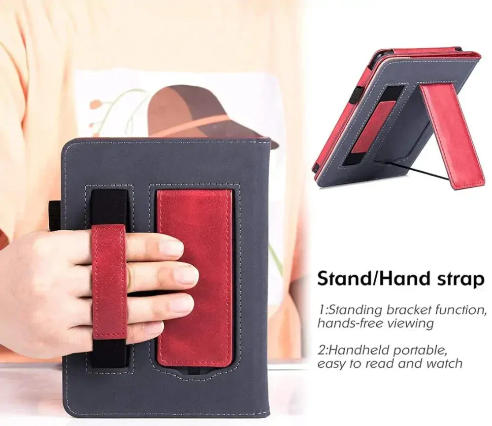 Fortress FT4025 Premium - pouzdro se stojánkem pro Amazon Kindle Paperwhite 5 (2021) - červené/šedé, magnet, AutoSleep