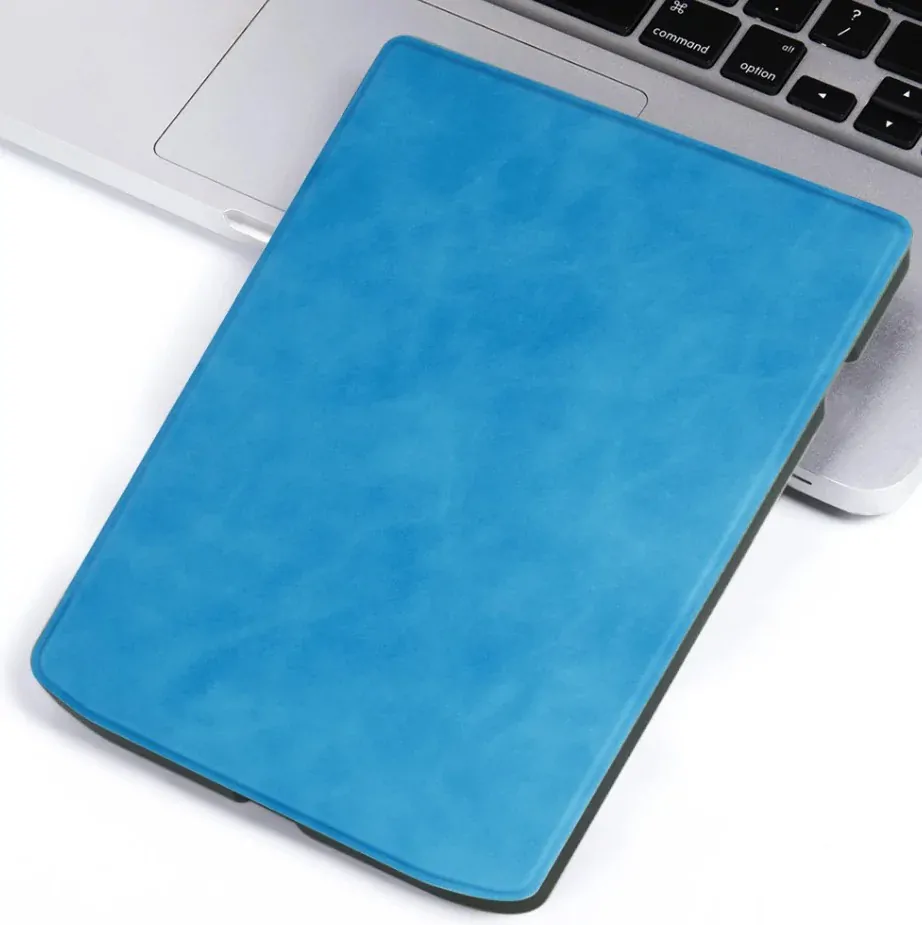 Pouzdro Durable Lock DL4044, obal na Pocketbook 743G InkPad 4 a Pocketbook 743C InkPad Color (2/3) - světle modré, magnetické zavírání, AutoSleep