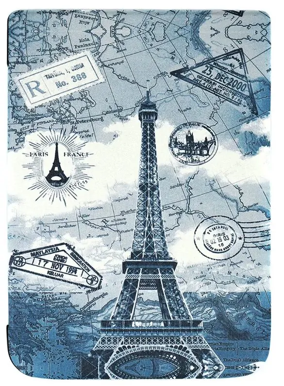 ARMORI TRIMER T019, pouzdro pro Pocketbook 740 InkPad 3 - motiv Paris