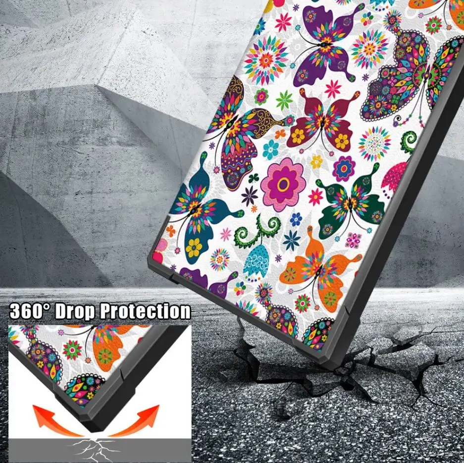 ARMORI TRIMER T022, pouzdro pro Pocketbook 740 InkPad 3 - motiv Butterfly