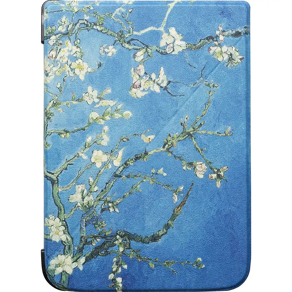 ARMORI KEEPER K029, pouzdro se stojánkem pro Pocketbook 740 InkPad 3 - motiv Blue Garden
