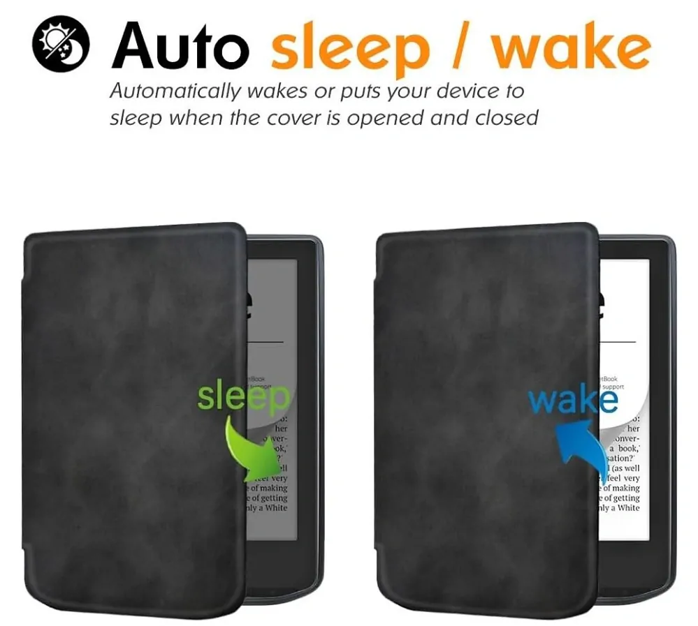 Armori Trimer T051, pouzdro pro Pocketbook 629 Verse / 634 Verse Pro - magnetické zavírání, AutoSleep, černé